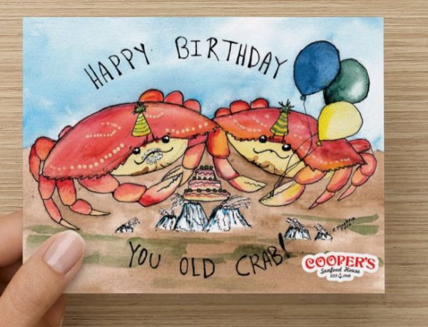Birthday Card Old Crab & Cooper's gift card