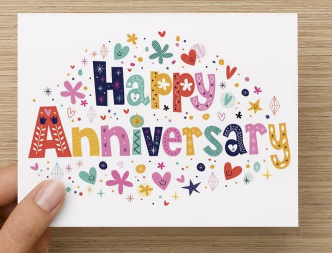 Anniversary Greeting card & Cooper's gift card