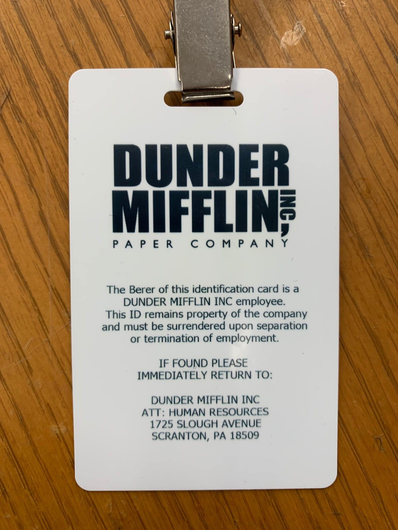 Dunder Mifflin Paper Co. Inc - Scranton, PA - As seen on The Office |  Greeting Card