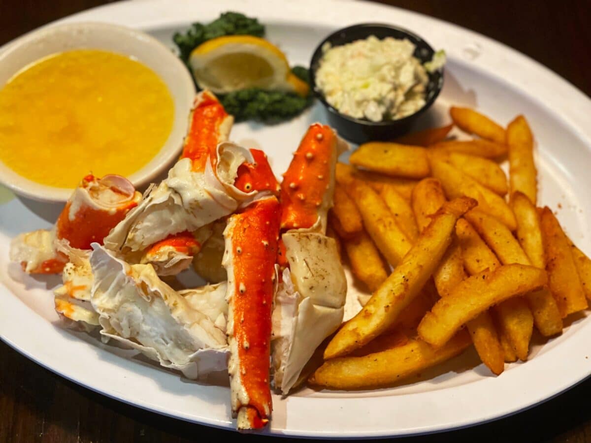 1 LB King Crab Knuckles & Legs, Fries, Slaw, and Soup 24.95 Coopers
