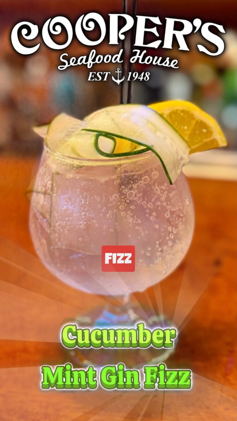 Introducing the Cucumber Mint Gin Fizz! Cool, crisp, a…