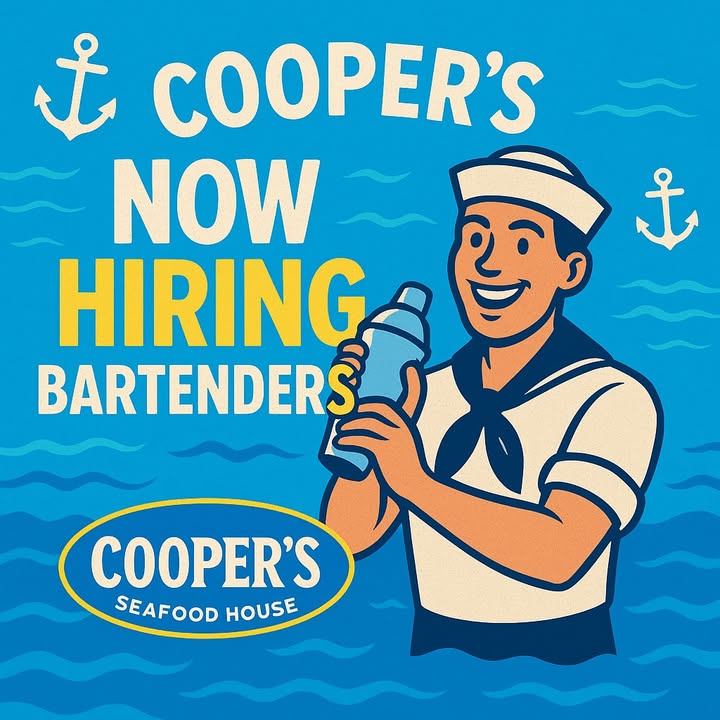 Join the Crew at Cooper’s! 
We’re now hiring experienced…