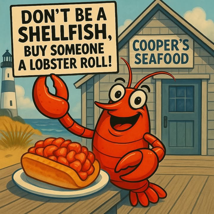 Don’t be a SHELLFISH — share the love (and the lobster)!…