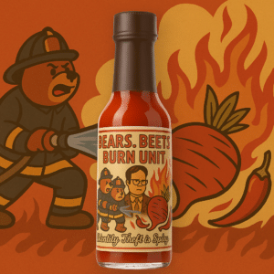 Bears. Beets. Burn Unit. The Office Hot Sauce