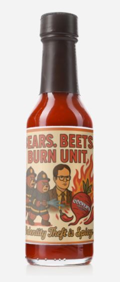 Bears. Beets. Burn Unit. The Office Hot Sauce