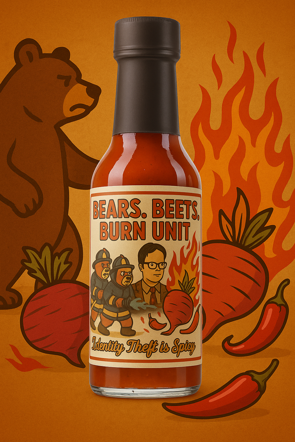 Bears. Beets. Burn Unit. The Office Hot Sauce