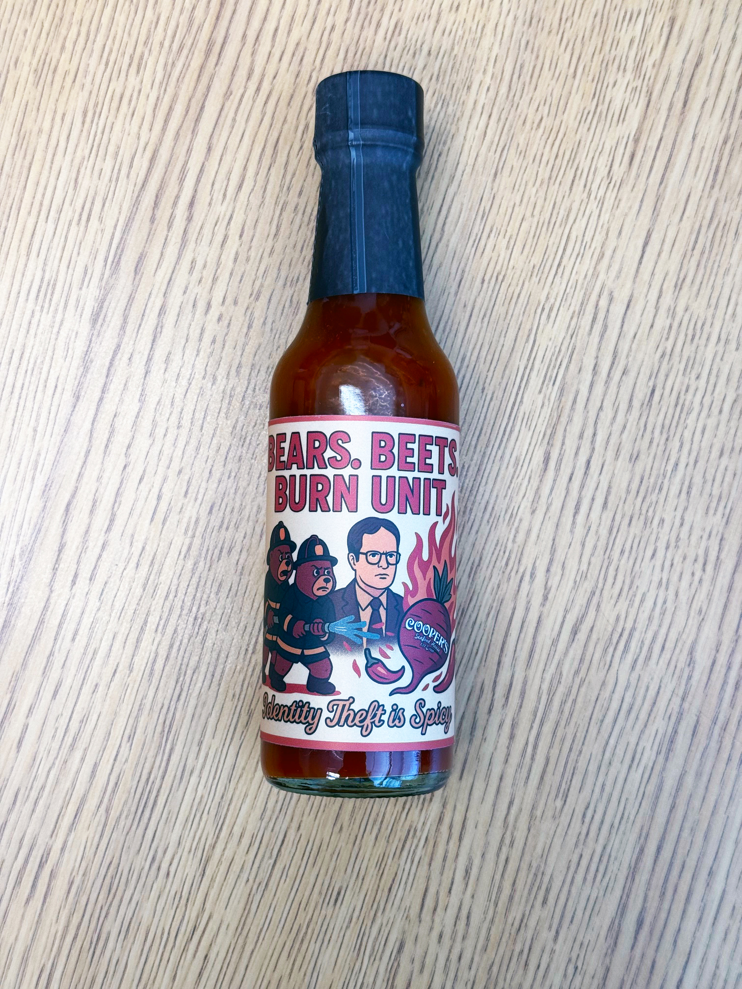 Bears. Beets. Burn Unit. The Office Hot Sauce