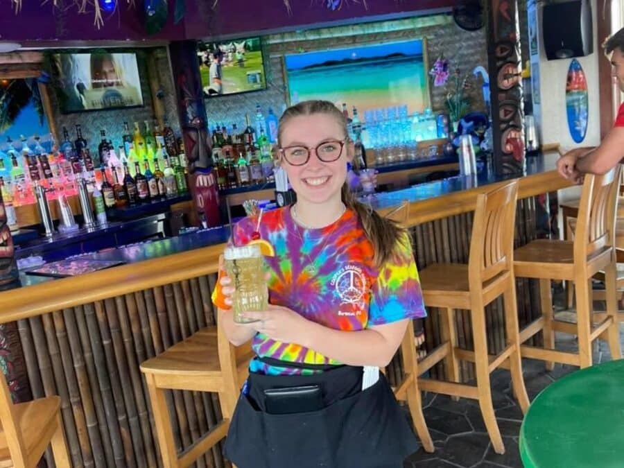 Thank God the tiki bar is open 
 Thank God the tiki torc…