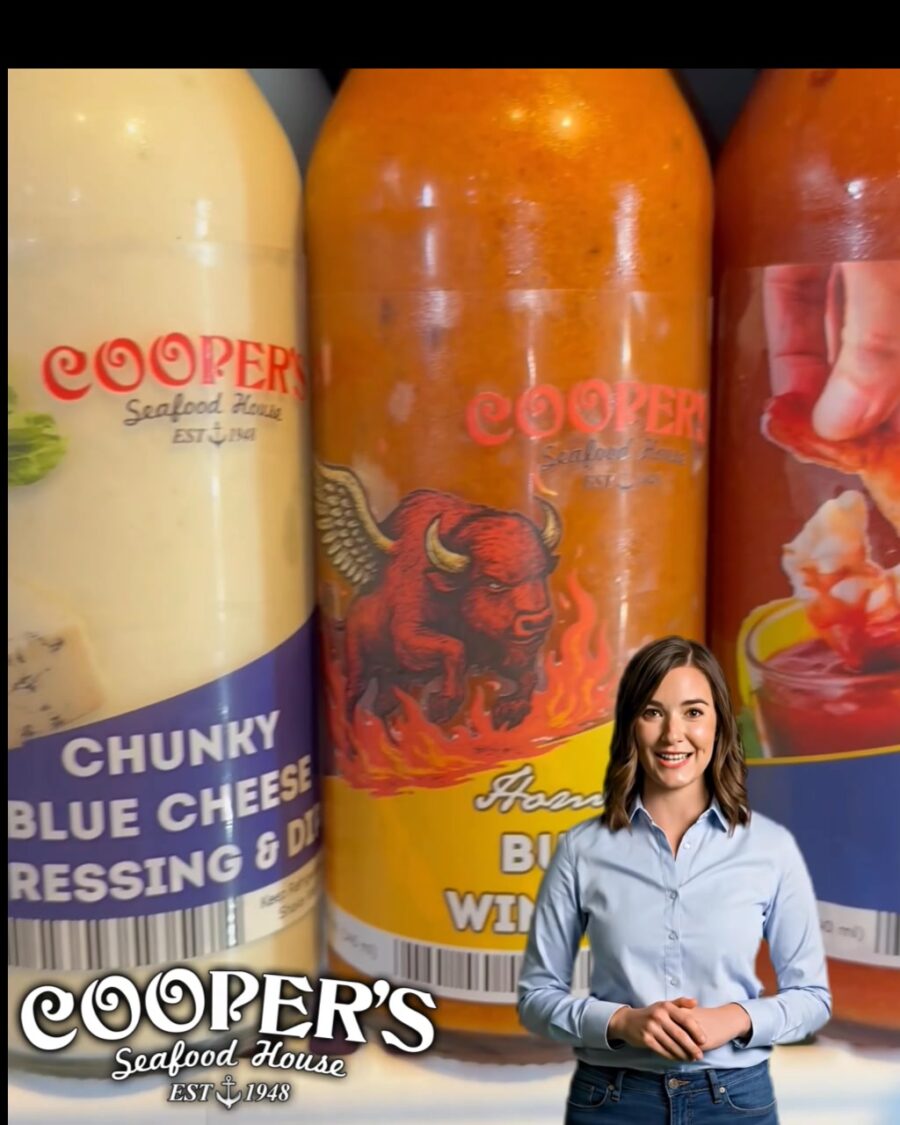 Six sauces. All made right here at Cooper’s.  From creamy…