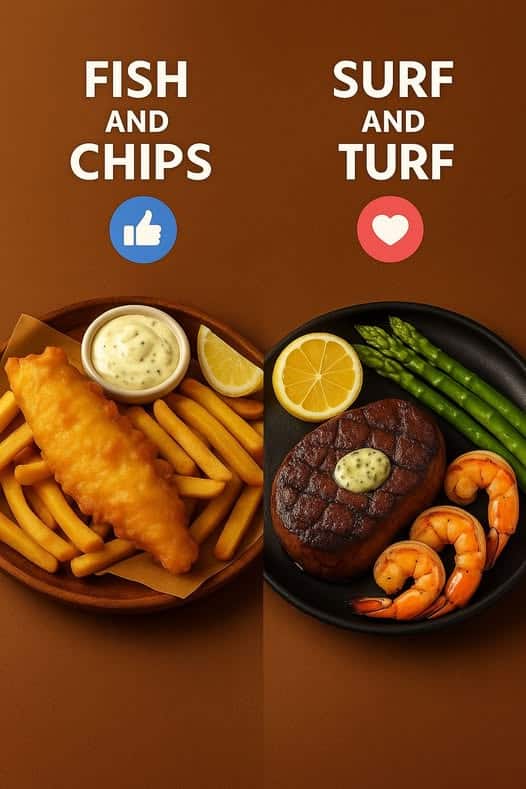Fish and Chips: Crispy golden battered fish served with …