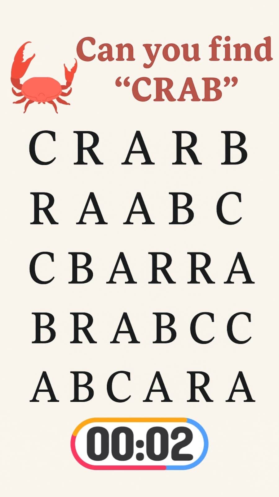 Can you find CRAB?  Take your time… we’ll wait 
#fblifestyle