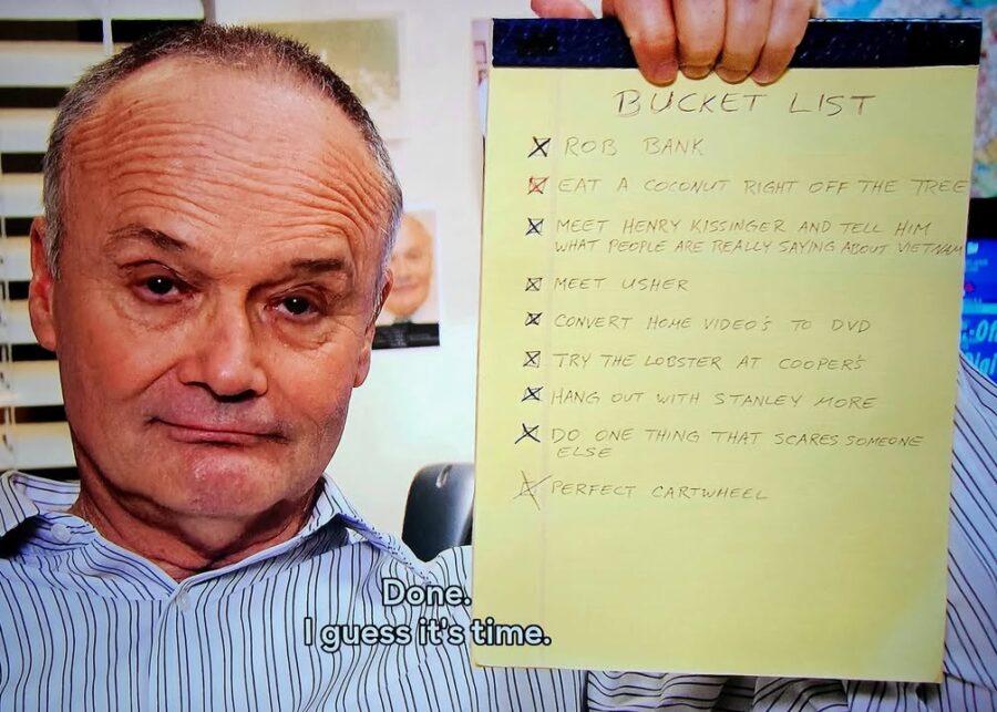Creed’s Bucket List — Office fans, how many of these hav…