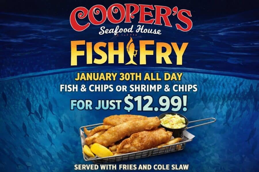Friday, January 30th = Fry time at Cooper’s!