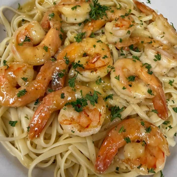 Shrimp scampi looking delicious going out today.