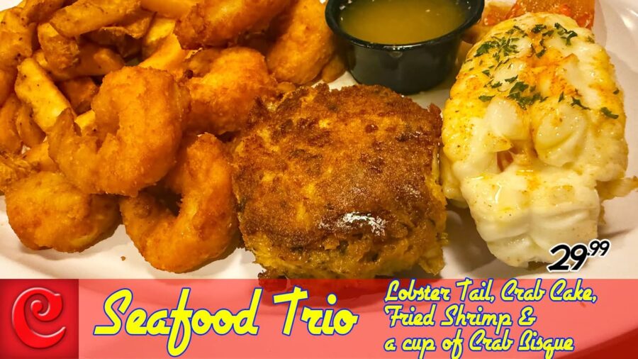 Cooper’s 29.99 Seafood Trio Mon to Wed.